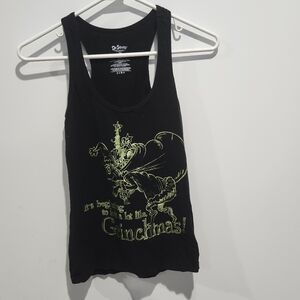 XS Women's Dr. Seuss Black Tank Top with Yellow Graphic